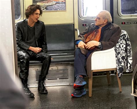 Timothée Chalamet and Martin Scorsese 